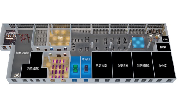 2000平方健身房配置方案-广西jiuyou.com九游健身器材有限公司