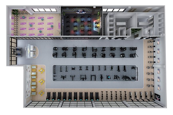 500平方健身房配置方案-广西jiuyou.com九游健身器材有限公司