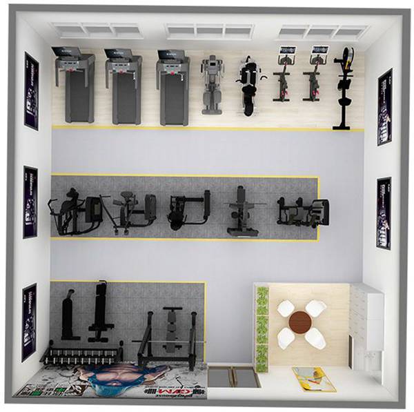 100平方健身房配置方案-广西jiuyou.com九游健身器材有限公司